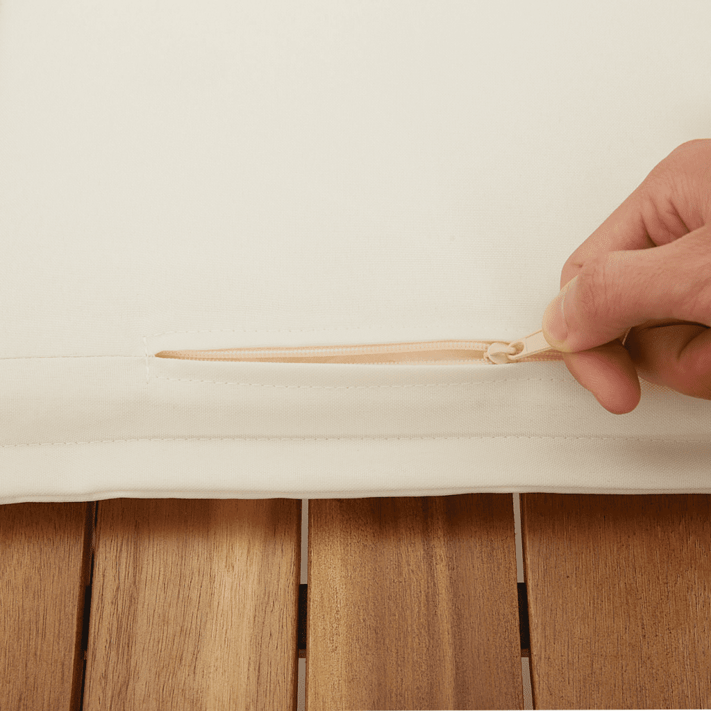 Salon de Jardin 3 Places Résine Tressée Beige & Acacia avec Coffres - Toscane