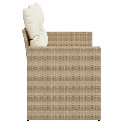 Canapé de Jardin 2 Places Résine Tressée Beige avec Coffre - Toscane Duo