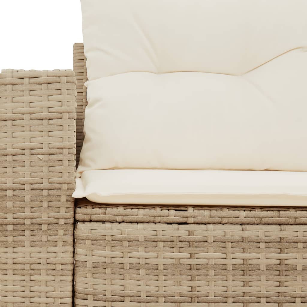Canapé de Jardin 2 Places Résine Tressée Beige avec Coffre - Toscane Duo