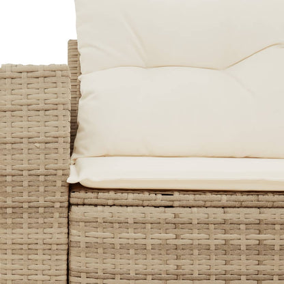Canapé de Jardin 2 Places Résine Tressée Beige avec Coffre - Toscane Duo
