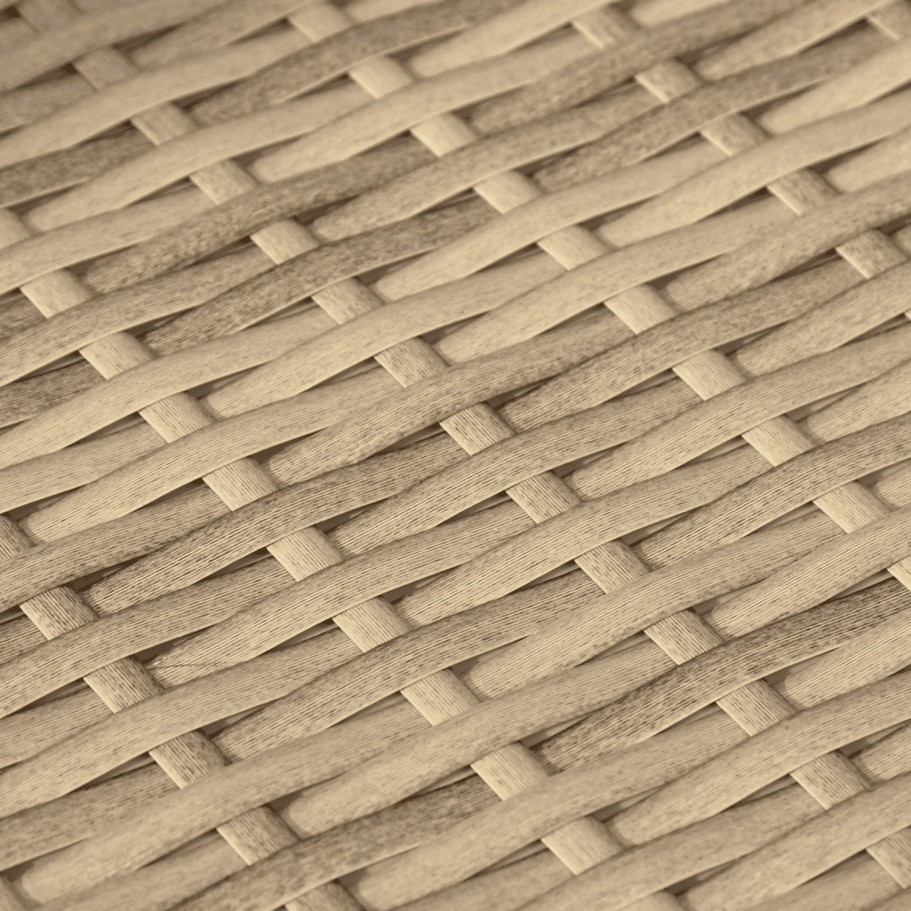 Salon de Jardin 3 Places Résine Tressée Beige & Acacia avec Coffres - Toscane